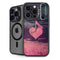 Rustic Musical Heart iPhone 15 Pro Kickstand Case